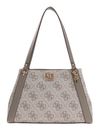 GUESS Karnilla Logo Girlfriend Carryall Dark Taupe Logo GUESS Karnilla Logo Girlfriend Carryall Dark Taupe Logo