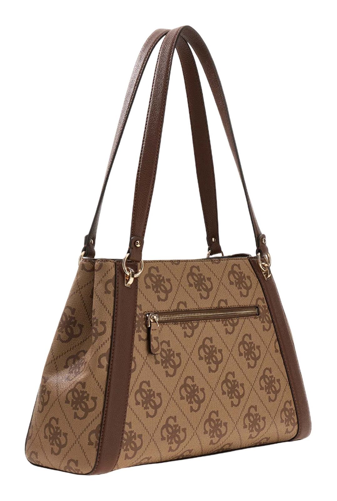 GUESS Karnilla Logo Girlfriend Carryall Latte Logo / Brown GUESS Karnilla Logo Girlfriend Carryall Latte Logo / Brown
