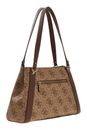 GUESS Karnilla Logo Girlfriend Carryall Latte Logo / Brown GUESS Karnilla Logo Girlfriend Carryall Latte Logo / Brown