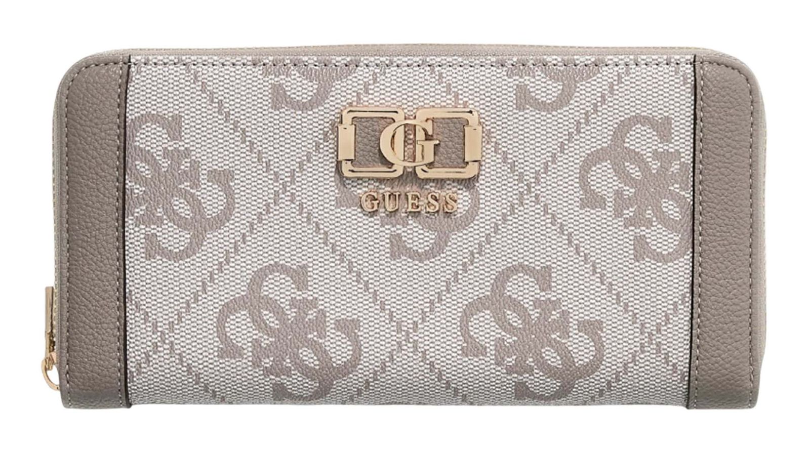 GUESS Karnilla Logo Large Zip Around Wallet L Dark Taupe Logo