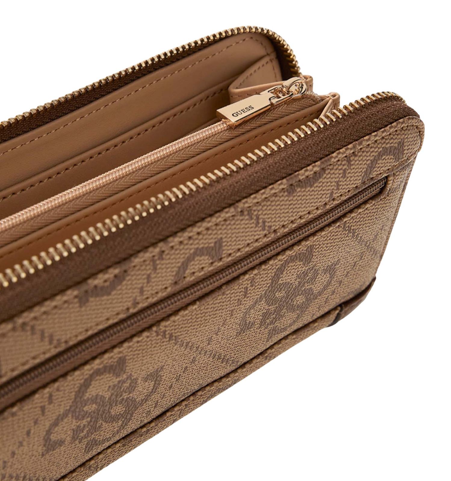 GUESS Karnilla Logo Large Zip Around Wallet L Latte Logo / Brown GUESS Karnilla Logo Large Zip Around Wallet L Latte Logo / Brown