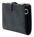GUESS Laurel II SLG Double Zip Organizer Coal Logo
