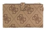 GUESS Laurel II SLG Double Zip Organizer Latte Logo / Brown