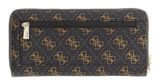 GUESS Laurel II SLG Large Zip Around Wallet Brown Logo GUESS Laurel II SLG Large Zip Around Wallet Brown Logo