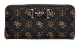 GUESS Carrie Logo Large Zip Around Wallet Espresso Logo GUESS Carrie Logo Large Zip Around Wallet Espresso Logo