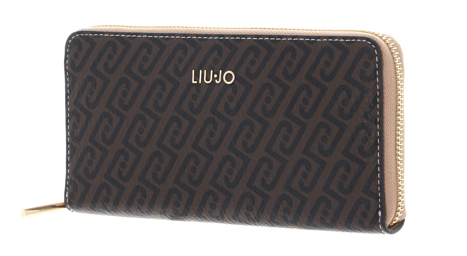 LIU JO Caliwen Zip Around Wallet XL Testa moro / dk. Cipria