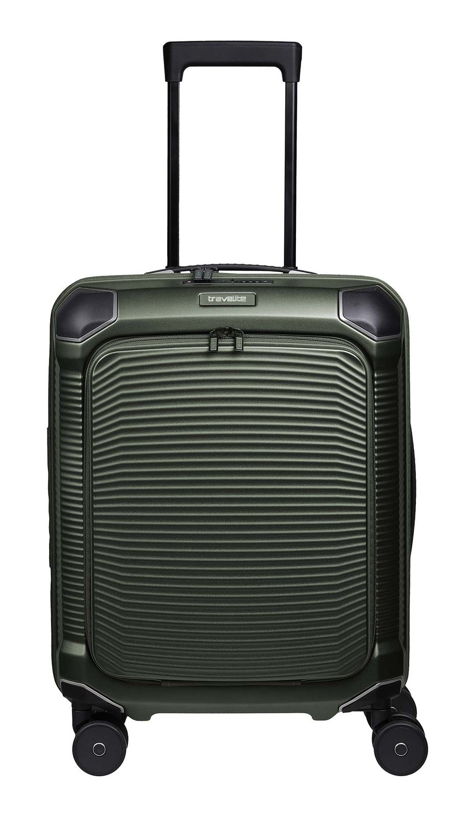 travelite Millennium 4W Trolley F. Pocket S+ Pine Green