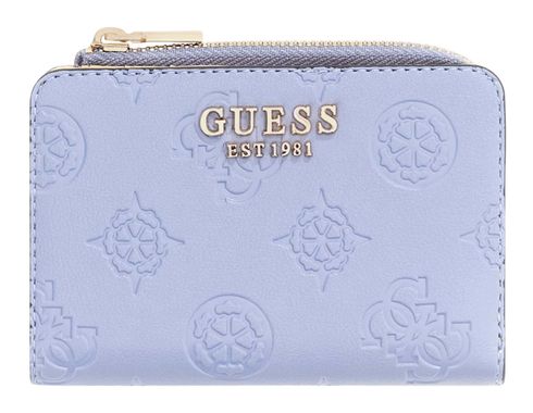 GUESS Laurel II SLG Zip Around Card Case Grey Blue Logo GUESS Laurel II SLG Zip Around Card Case Grey Blue Logo