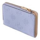 GUESS Laurel II SLG Zip Around Card Case Grey Blue Logo GUESS Laurel II SLG Zip Around Card Case Grey Blue Logo