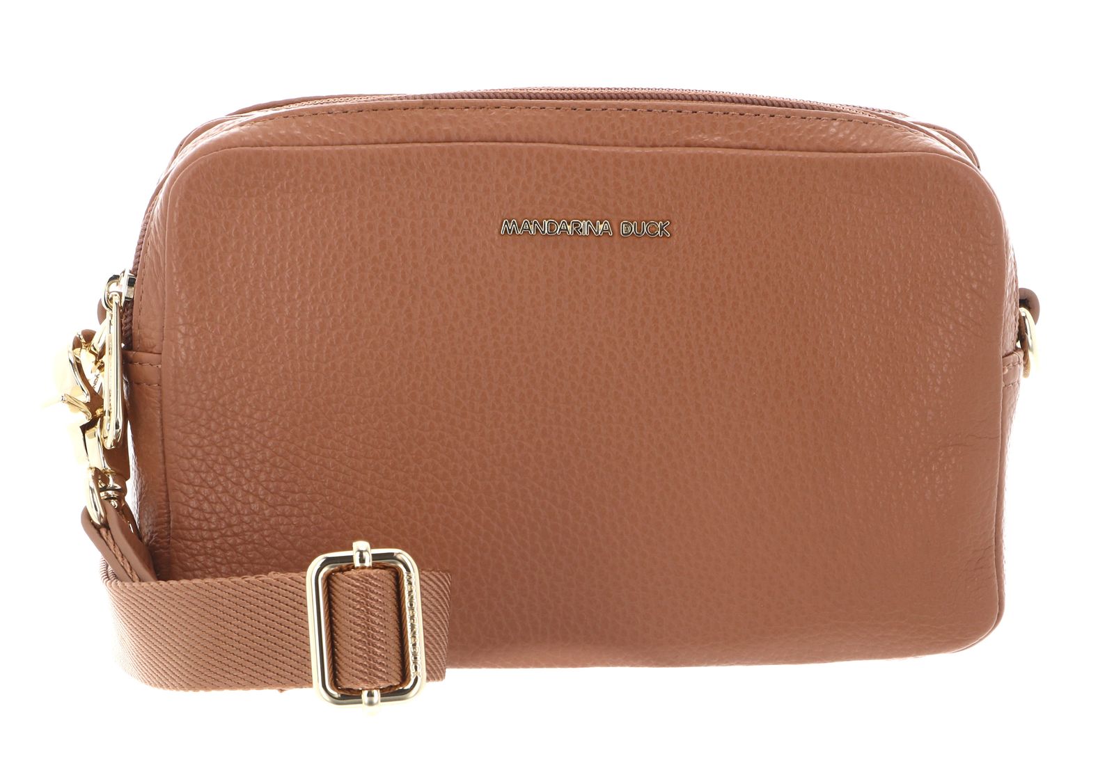 MANDARINA DUCK Mellow Leather Crossbody Camera Bag Pecan Nut