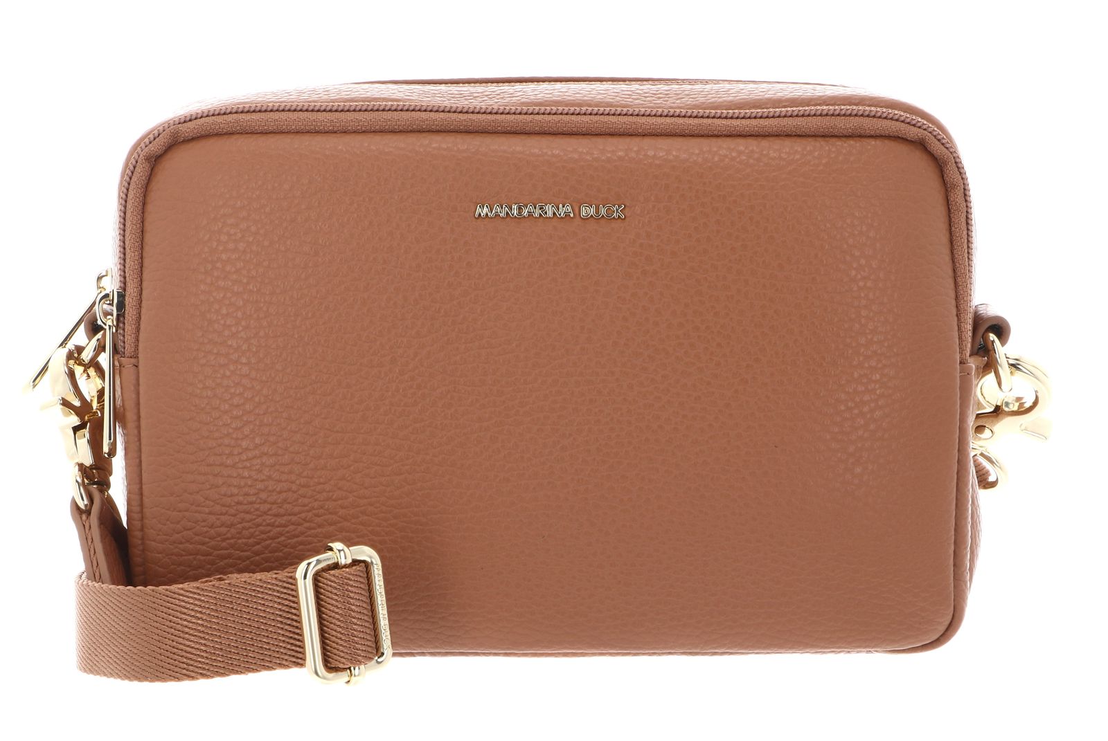 MANDARINA DUCK Mellow Leather Crossbody Camera Bag Pecan Nut
