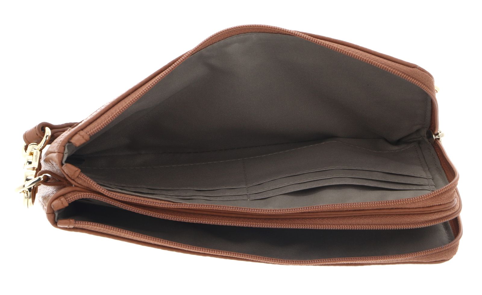 MANDARINA DUCK Mellow Leather Pouch Pecan Nut MANDARINA DUCK Mellow Leather Pouch Pecan Nut
