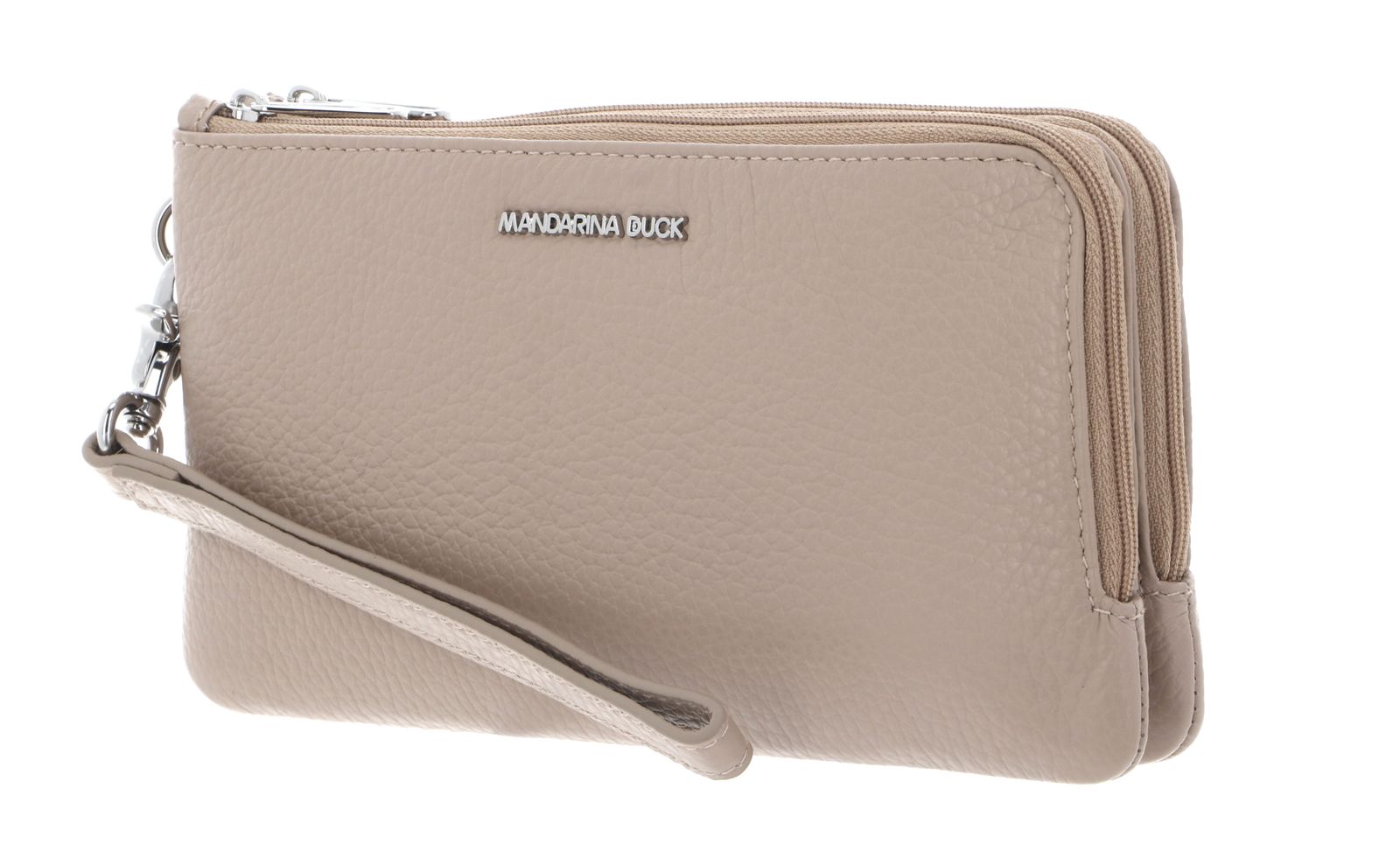 MANDARINA DUCK Mellow Leather Pouch Warm Taupe