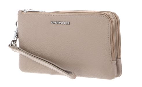 MANDARINA DUCK Mellow Leather Pouch Warm Taupe