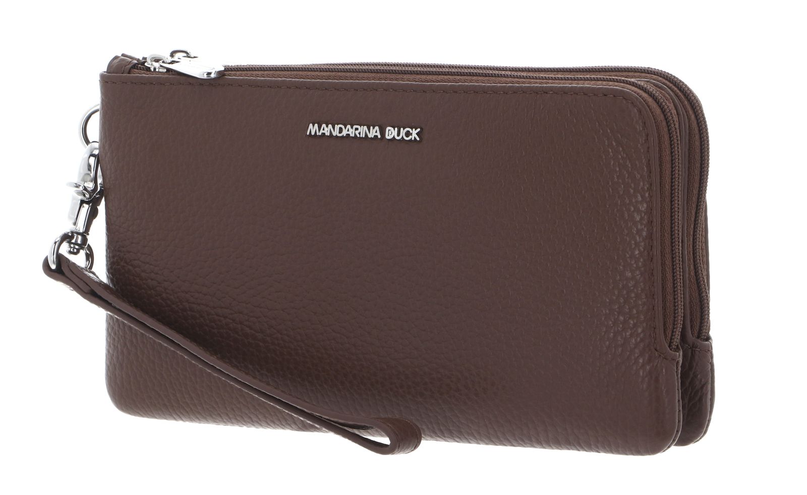 MANDARINA DUCK Mellow Leather Pouch Milk Chocolate