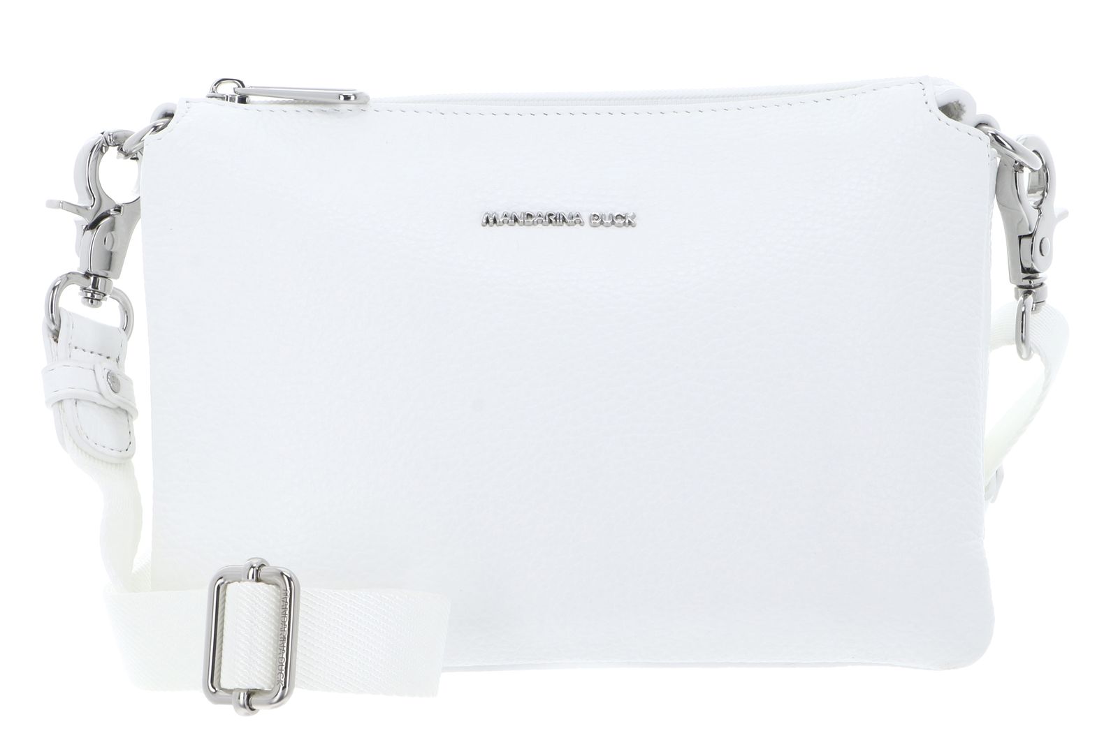 MANDARINA DUCK Mellow Leather Crossbody Bag Blanc