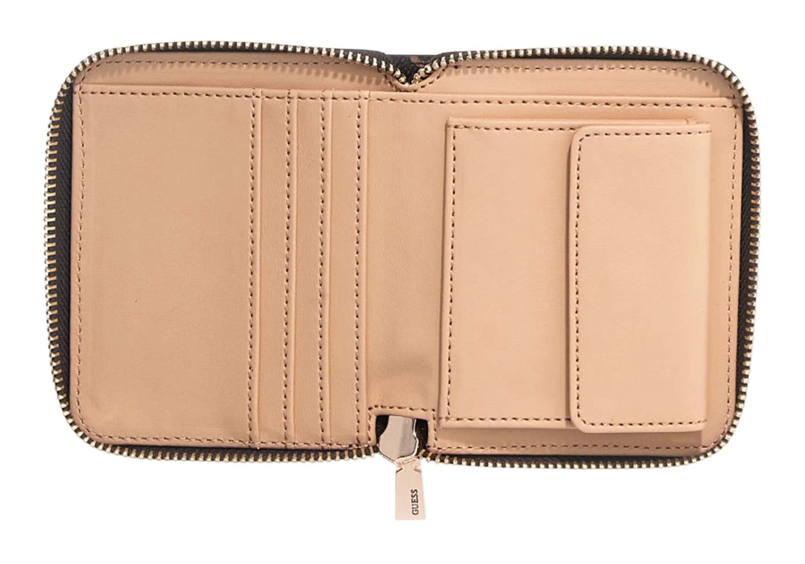 GUESS Carrie Logo SLG Small Zip Around S Espresso Logo GUESS Carrie Logo SLG Small Zip Around S Espresso Logo