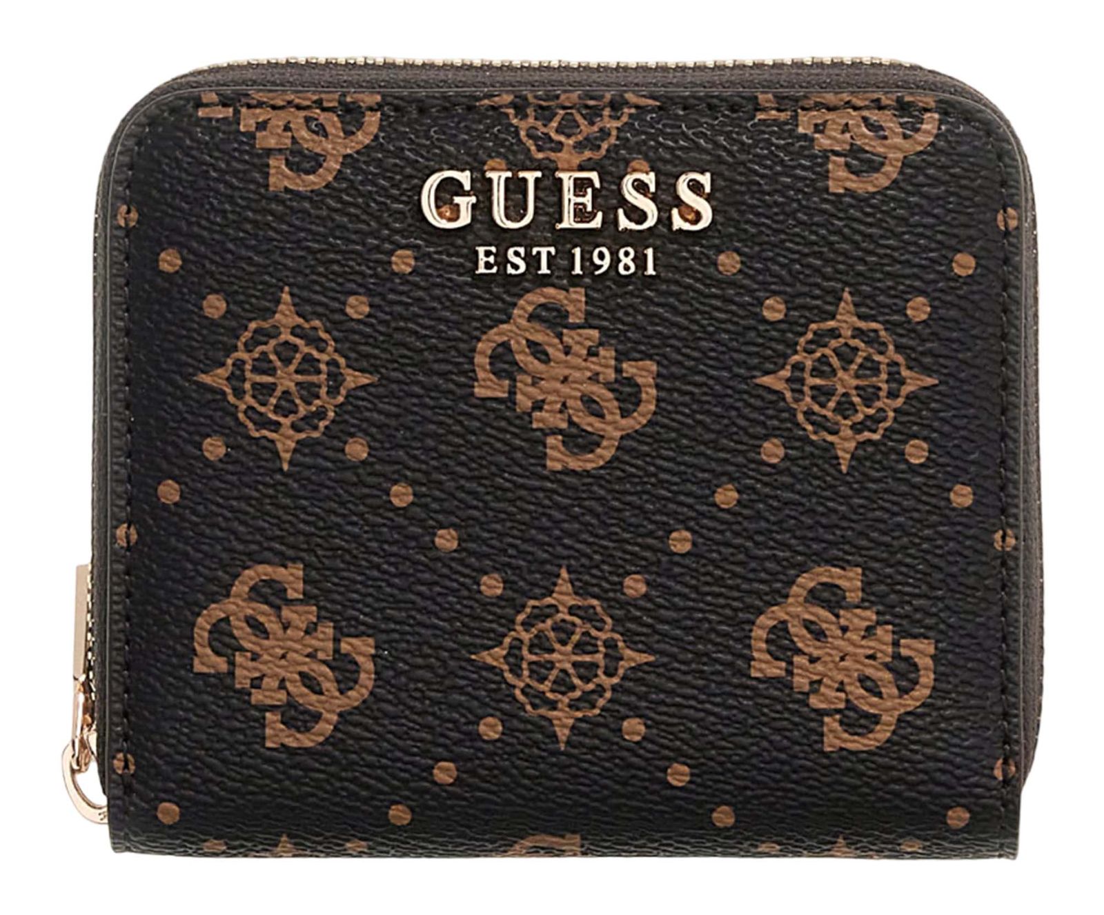 GUESS Carrie Logo SLG Small Zip Around S Espresso Logo