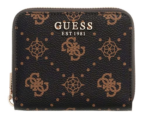 GUESS Carrie Logo SLG Small Zip Around S Espresso Logo GUESS Carrie Logo SLG Small Zip Around S Espresso Logo