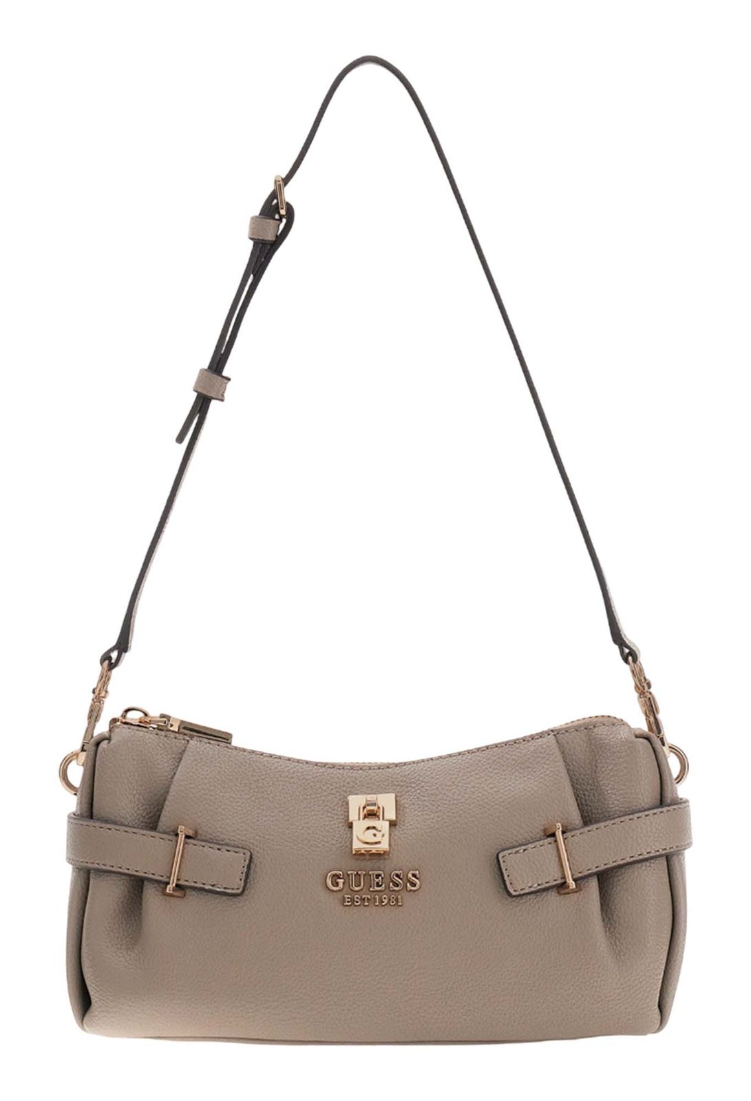 GUESS Yesba Mini Top Zip Bag Dark Taupe