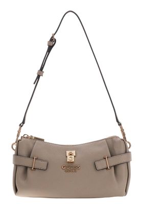 GUESS Yesba Mini Top Zip Bag Dark Taupe