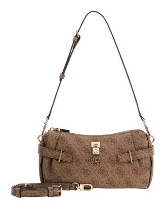 GUESS Yesba Mini Top Zip Bag Latte Logo GUESS Yesba Mini Top Zip Bag Latte Logo