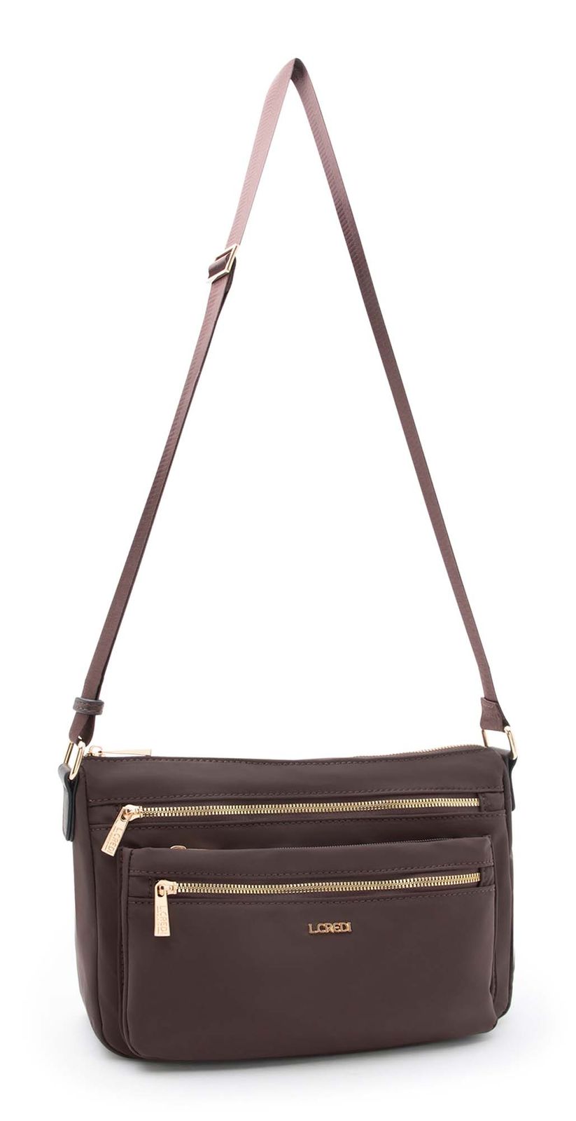 L.CREDI Odeta Crossbody Bag Chocolate L.CREDI Odeta Crossbody Bag Chocolate