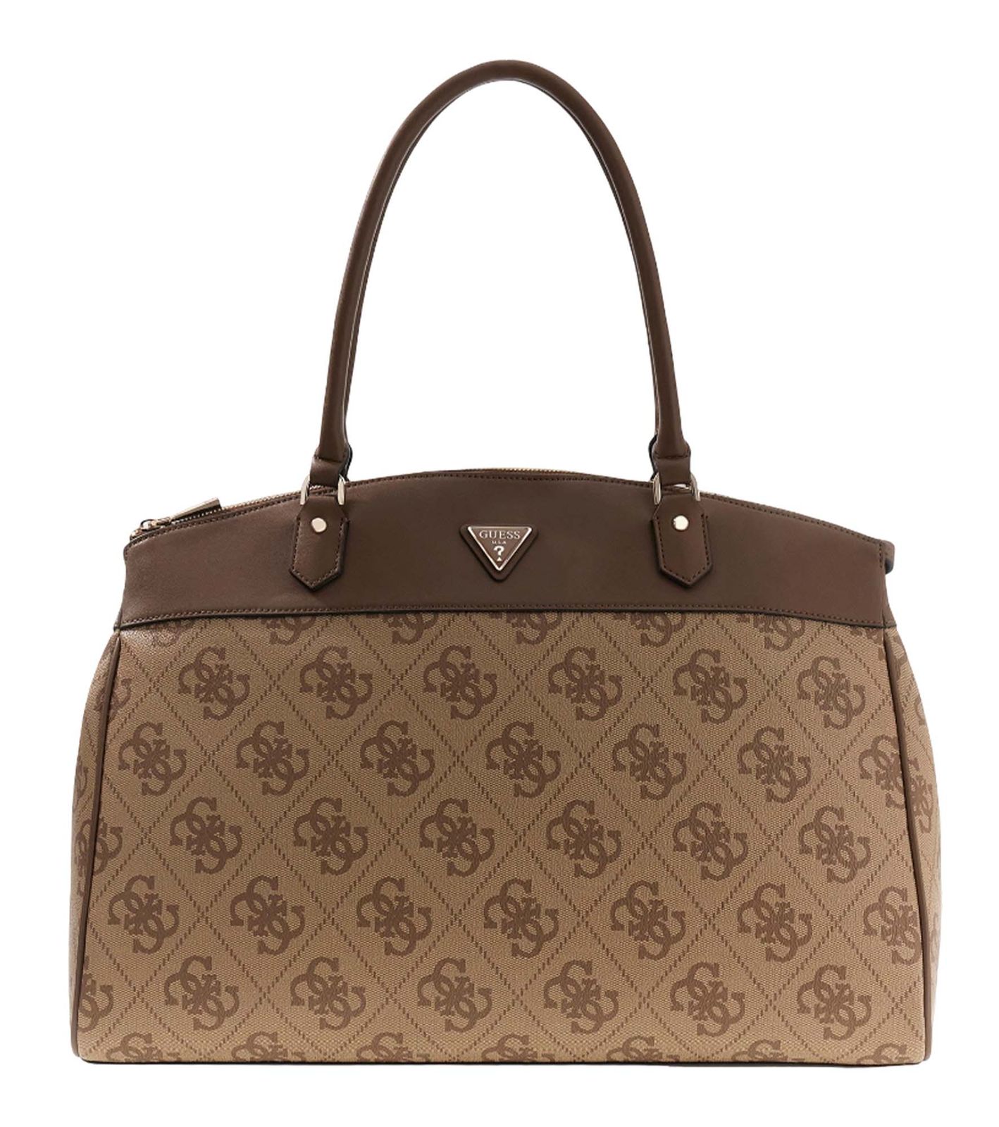 GUESS Travel Deluxe Dome Tote Latte Logo / Brown
