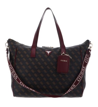 GUESS Latona Travel Carryon Tote L Brown Logo