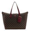 GUESS Latona Travel Carryon Tote L Brown Logo GUESS Latona Travel Carryon Tote L Brown Logo