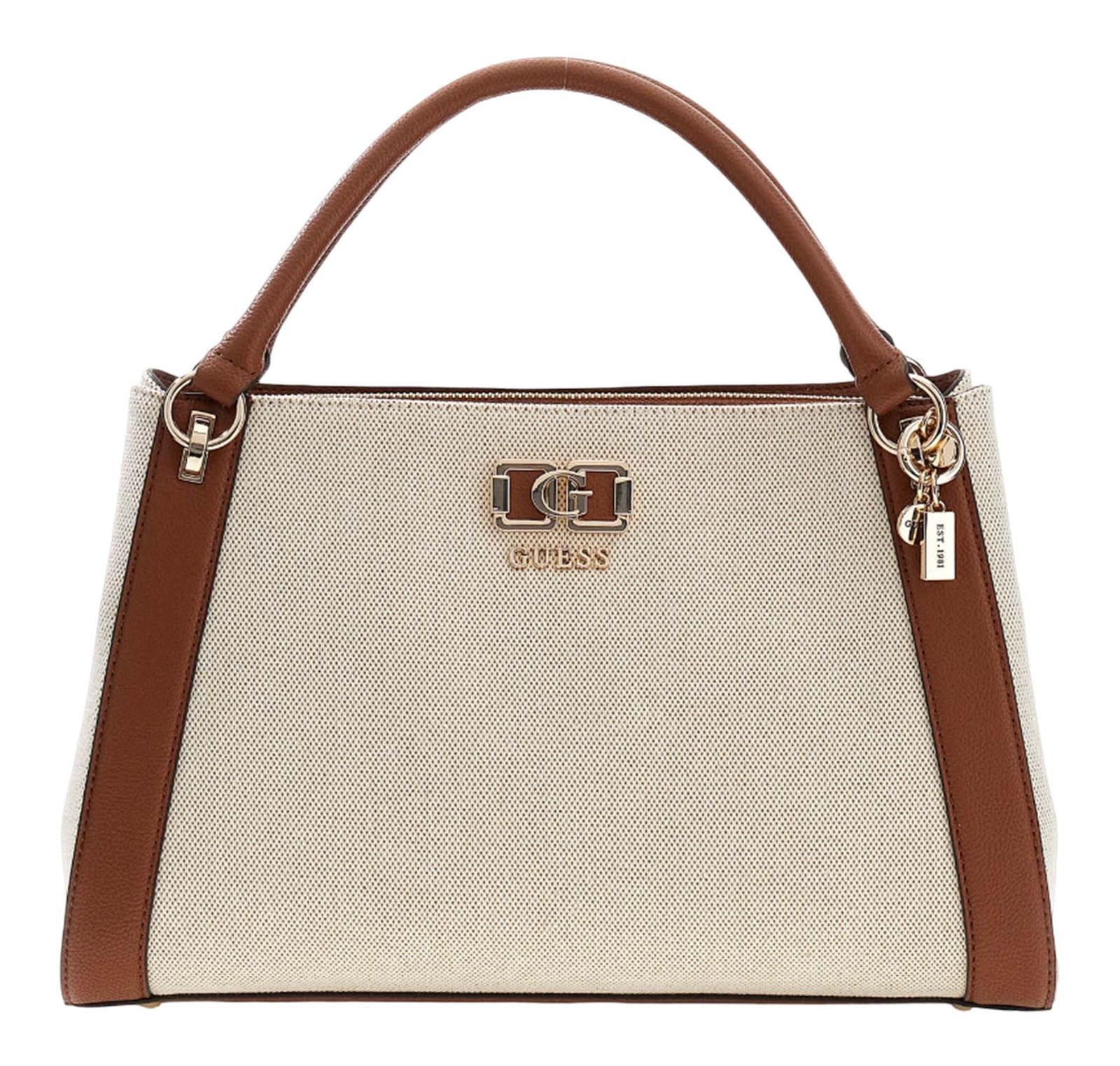 GUESS Karnilla Girlfriend Satchel Natural / Cognac GUESS Karnilla Girlfriend Satchel Natural / Cognac