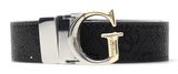 GUESS Adjustable & Reversible Pant Belt H25 W95 Coal Logo - shortenable
