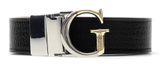 GUESS Adjustable & Reversible Pant Belt H25 W85 Coal Logo - shortenable