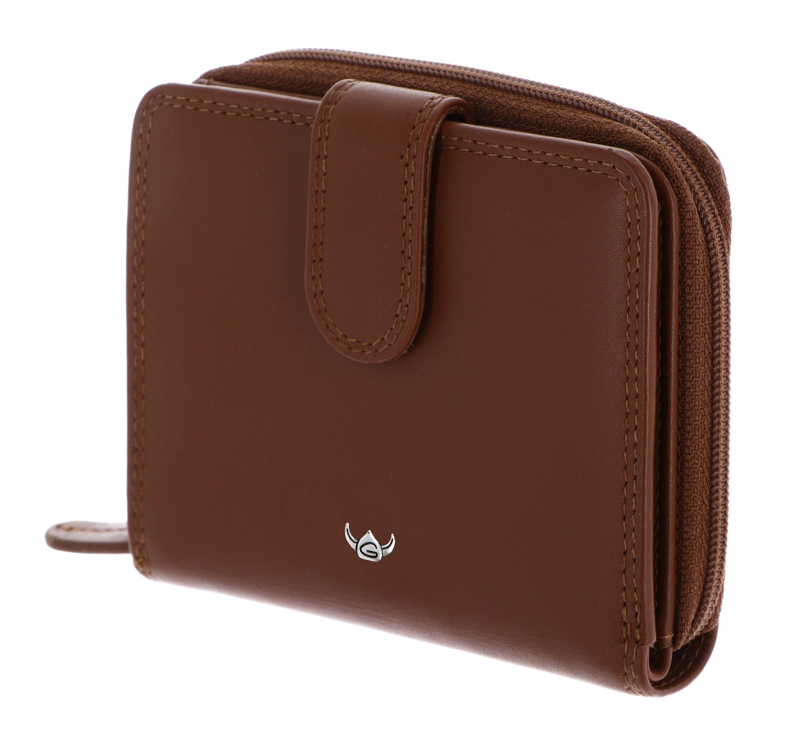 Golden Head Polo RFID Protect Minibörse mit Riegel 1006 Cognac