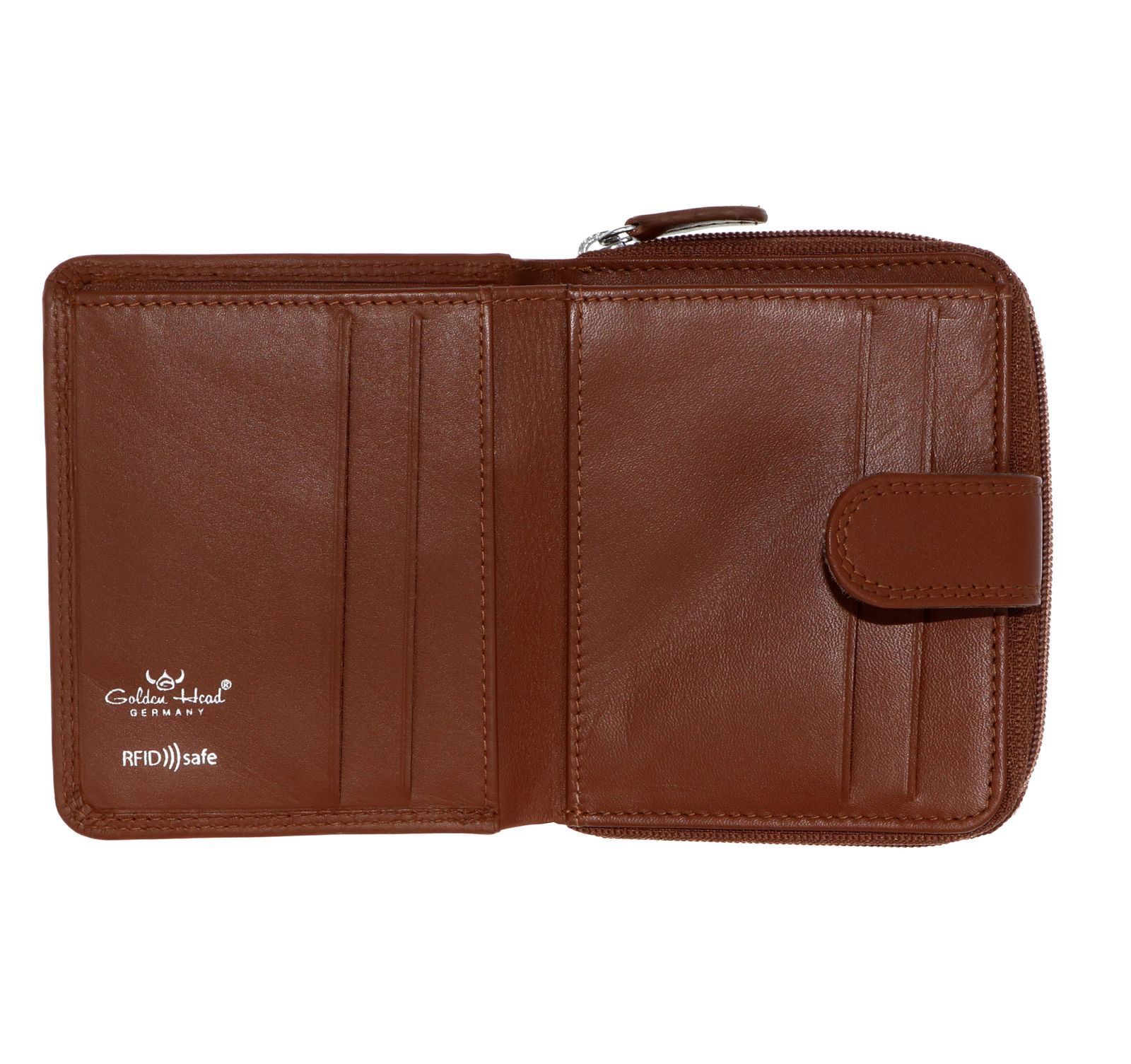 Golden Head Polo RFID Protect Minibörse mit Riegel 1006 Cognac Golden Head Polo RFID Protect Minibörse mit Riegel 1006 Cognac
