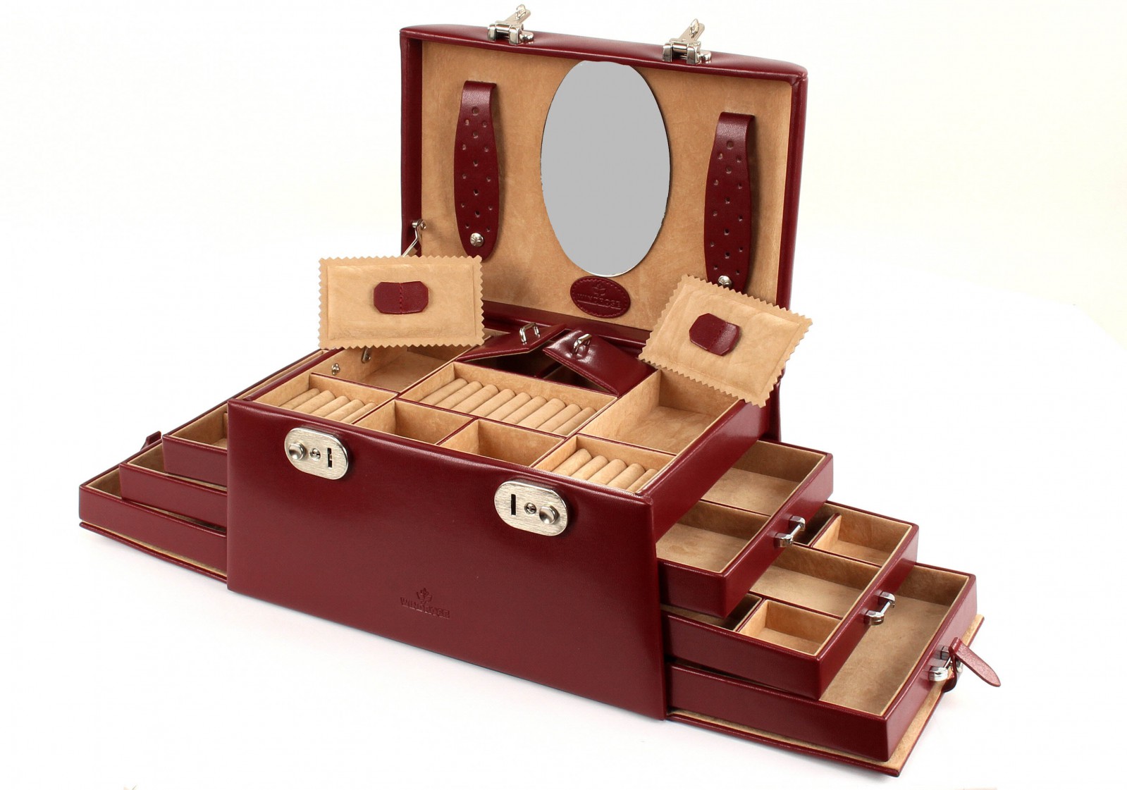 WINDROSE Merino Jewelry Case Red