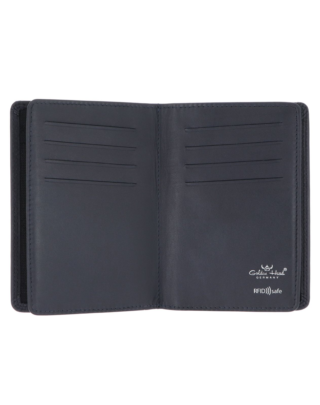 Golden Head Polo RFID Protect Ausweisetui mit Scheinfach 4476 Marineblau Golden Head Polo RFID Protect Ausweisetui mit Scheinfach 4476 Marineblau