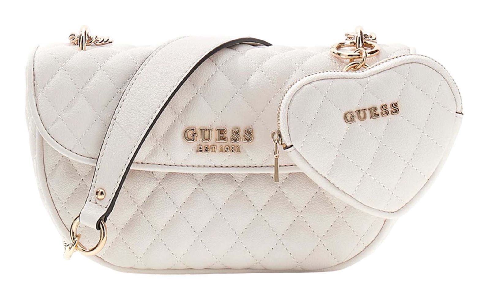 GUESS Atabey Convertible Xbody Flap Cream White