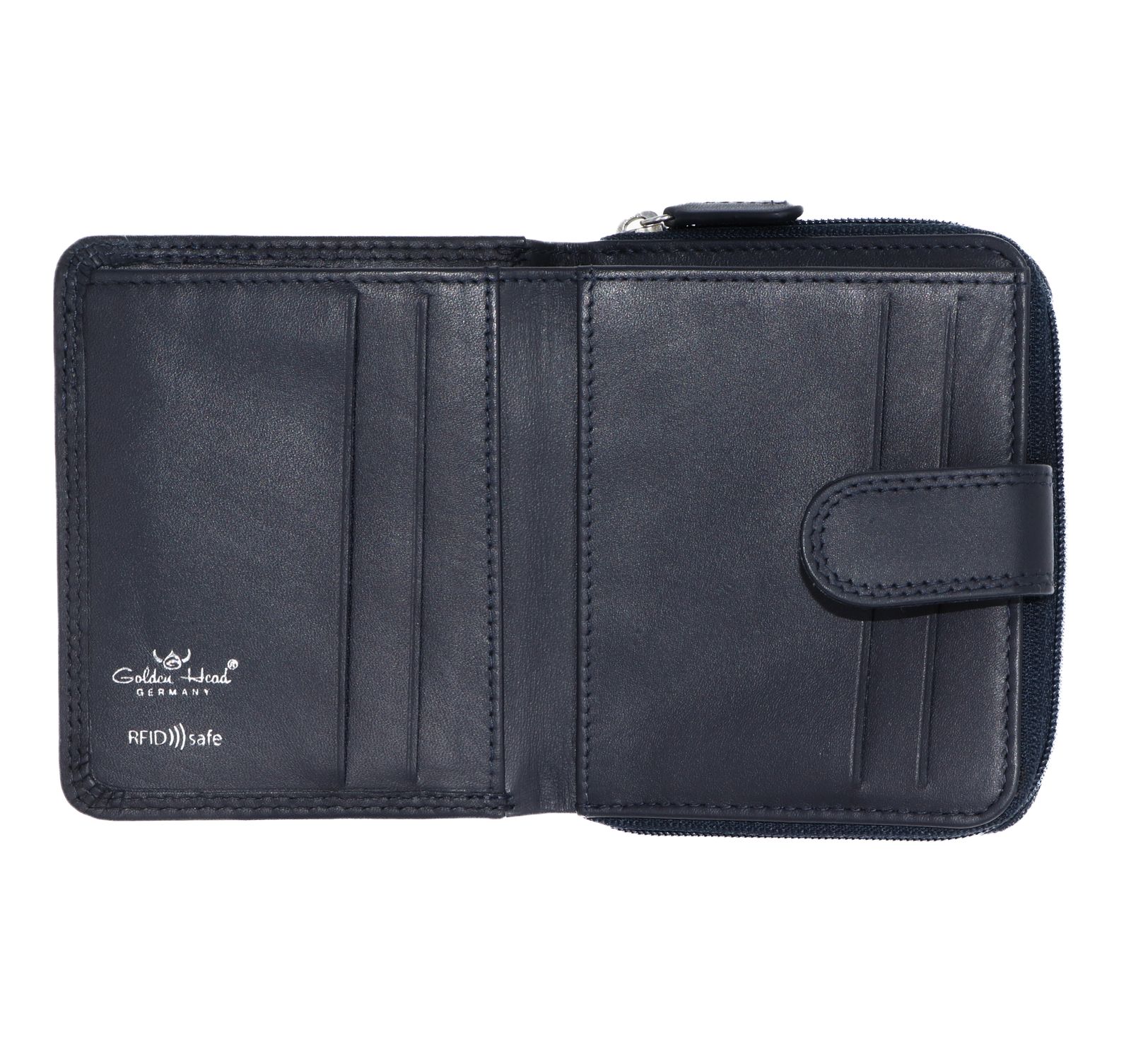 Golden Head Polo RFID Protect Minibörse mit Riegel 1006 Marineblau Golden Head Polo RFID Protect Minibörse mit Riegel 1006 Marineblau