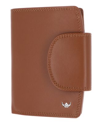 Golden Head Polo RFID Protect Kombischeintasche mit Riegel 1439 Cognac