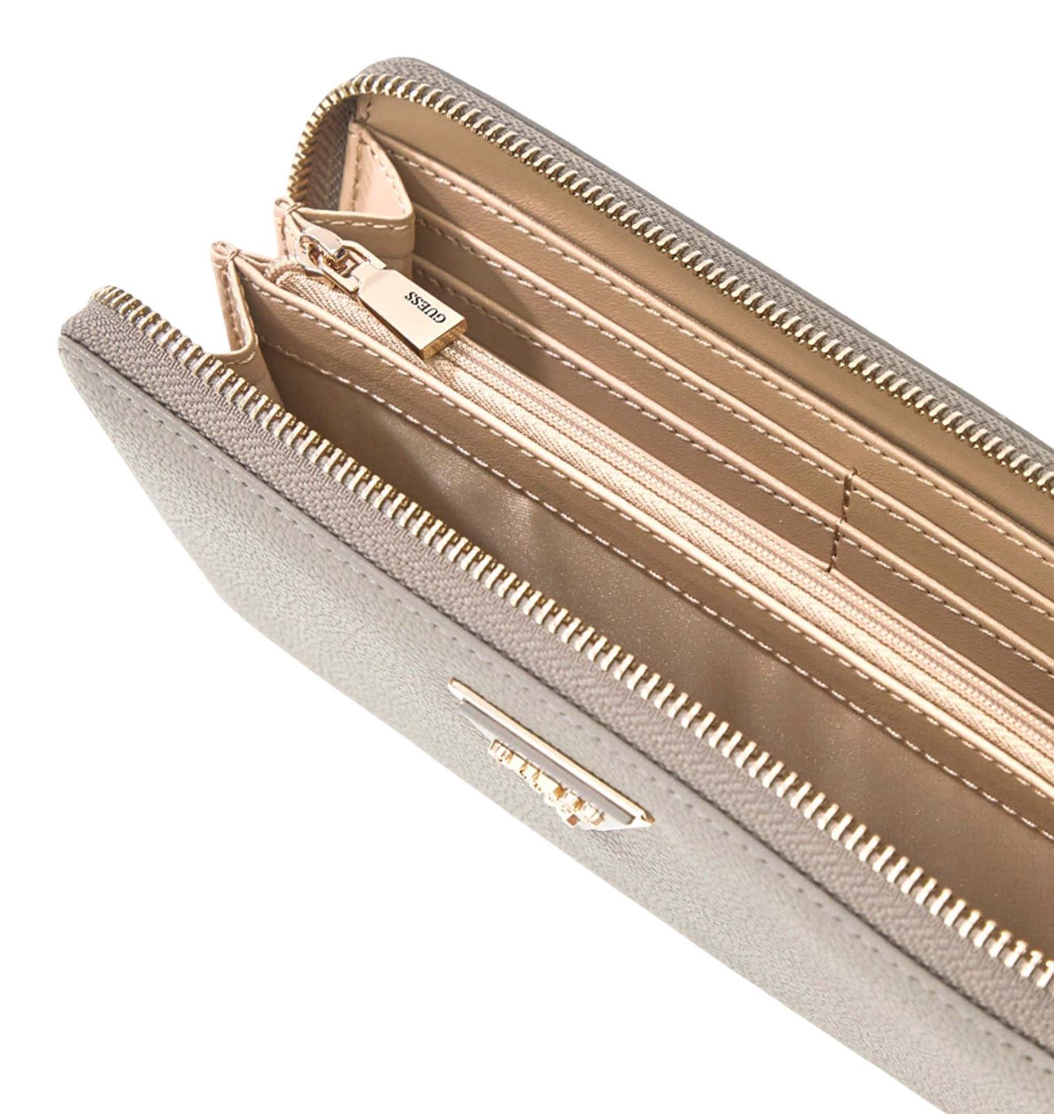 GUESS Laurel II SLG Large Zip Around Wallet L Dark Taupe GUESS Laurel II SLG Large Zip Around Wallet L Dark Taupe