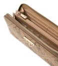 GUESS Laurel II Large Zip Around Wallet L Latte Logo / Brown