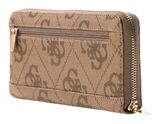 GUESS Laurel II Large Zip Around Wallet L Latte Logo / Brown