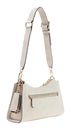 GUESS Cresidia II Top Zip Shoulder Bag Cream White Logo