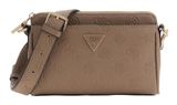 GUESS Cresidia II Mini Xbody Top Zip Bag Dark Taupe Logo GUESS Cresidia II Mini Xbody Top Zip Bag Dark Taupe Logo