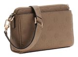 GUESS Cresidia II Mini Xbody Top Zip Bag Dark Taupe Logo GUESS Cresidia II Mini Xbody Top Zip Bag Dark Taupe Logo