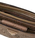 GUESS Cresidia II Mini Xbody Top Zip Bag Dark Taupe Logo GUESS Cresidia II Mini Xbody Top Zip Bag Dark Taupe Logo