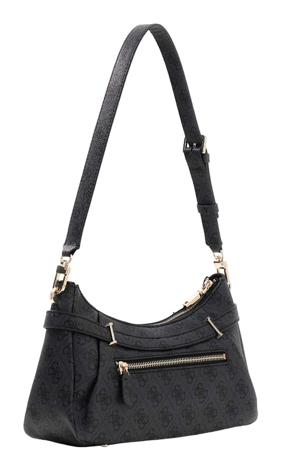 GUESS Yesba Shoulder Bag Coal Logo GUESS Yesba Shoulder Bag Coal Logo