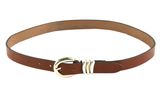b.belt Valeria 25mm Leather Belt W105 Middle Brown