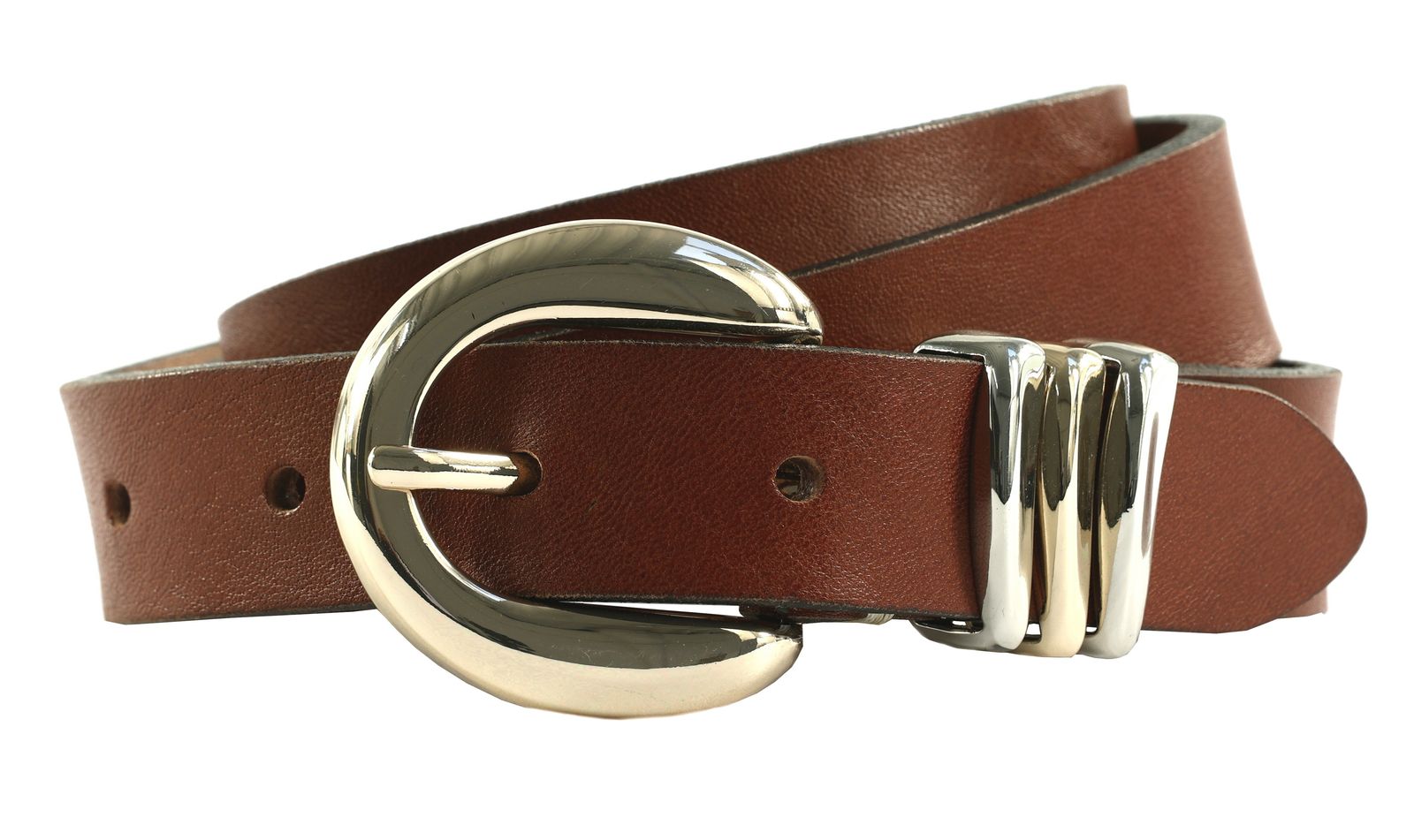 b.belt Valeria 25mm Leather Belt W75 Middle Brown